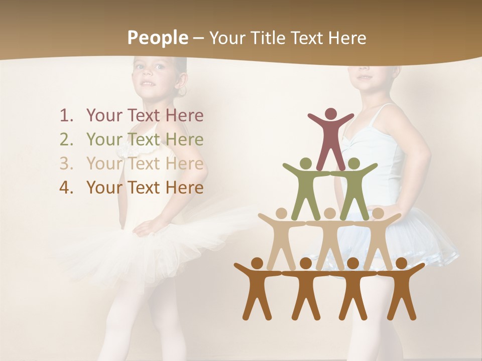 Netting Caucasian Ballerina PowerPoint Template