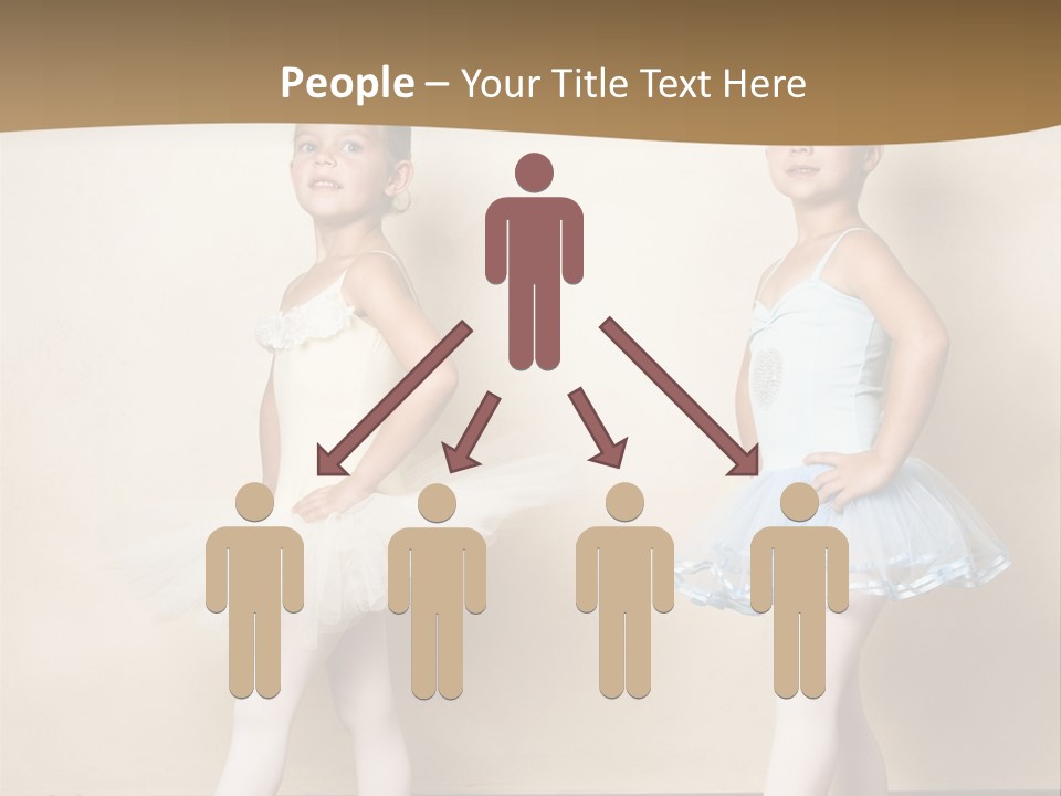 Netting Caucasian Ballerina PowerPoint Template