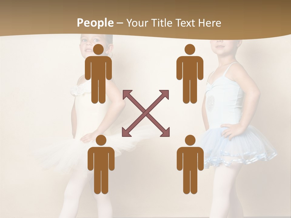 Netting Caucasian Ballerina PowerPoint Template