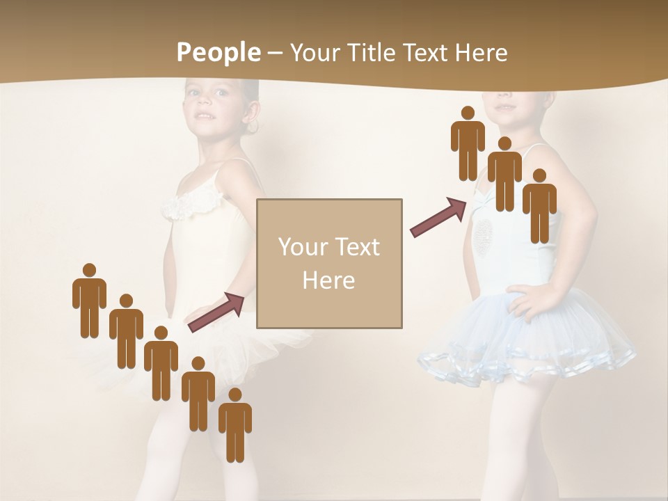 Netting Caucasian Ballerina PowerPoint Template