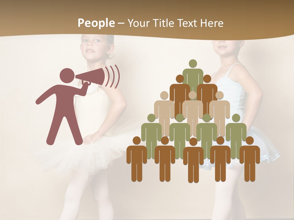 Netting Caucasian Ballerina PowerPoint Template