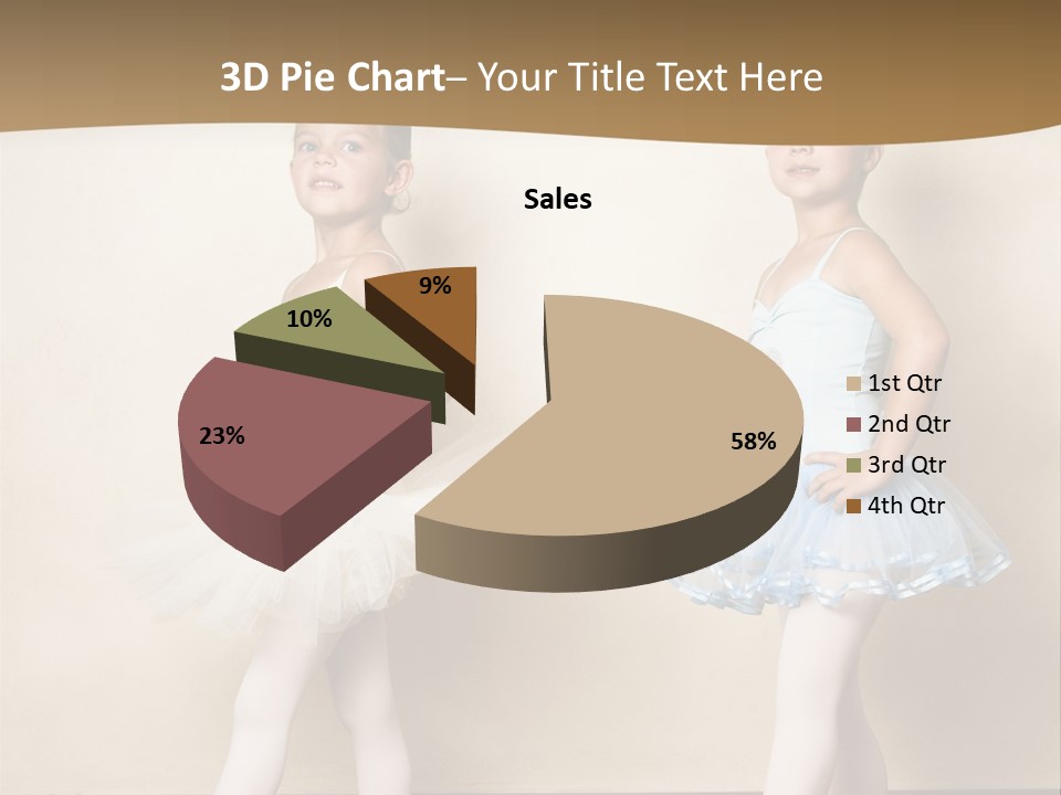 Netting Caucasian Ballerina PowerPoint Template
