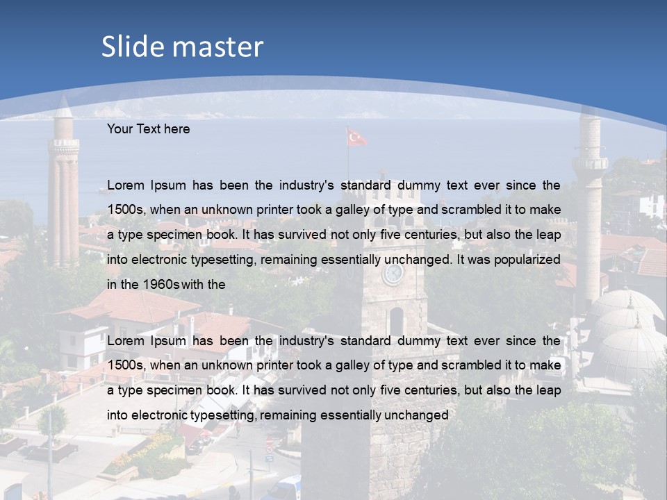 Ancient Minaret Mountain PowerPoint Template