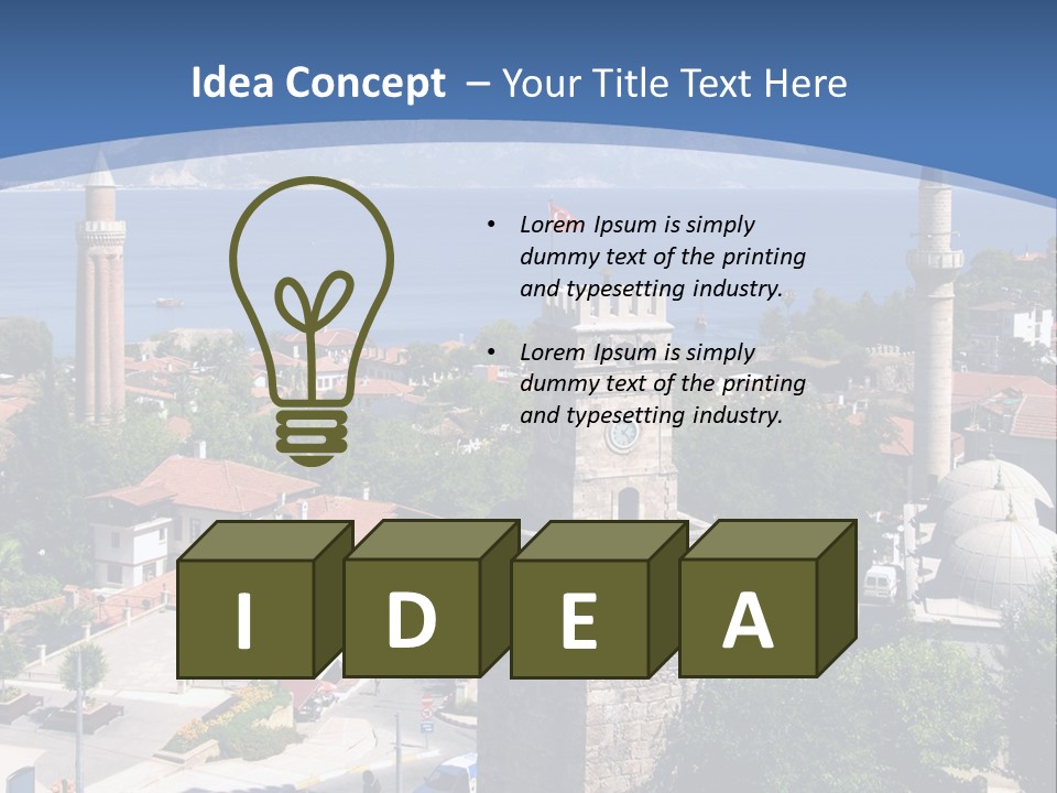 Ancient Minaret Mountain PowerPoint Template