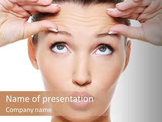 White Mouth Indignation PowerPoint Template