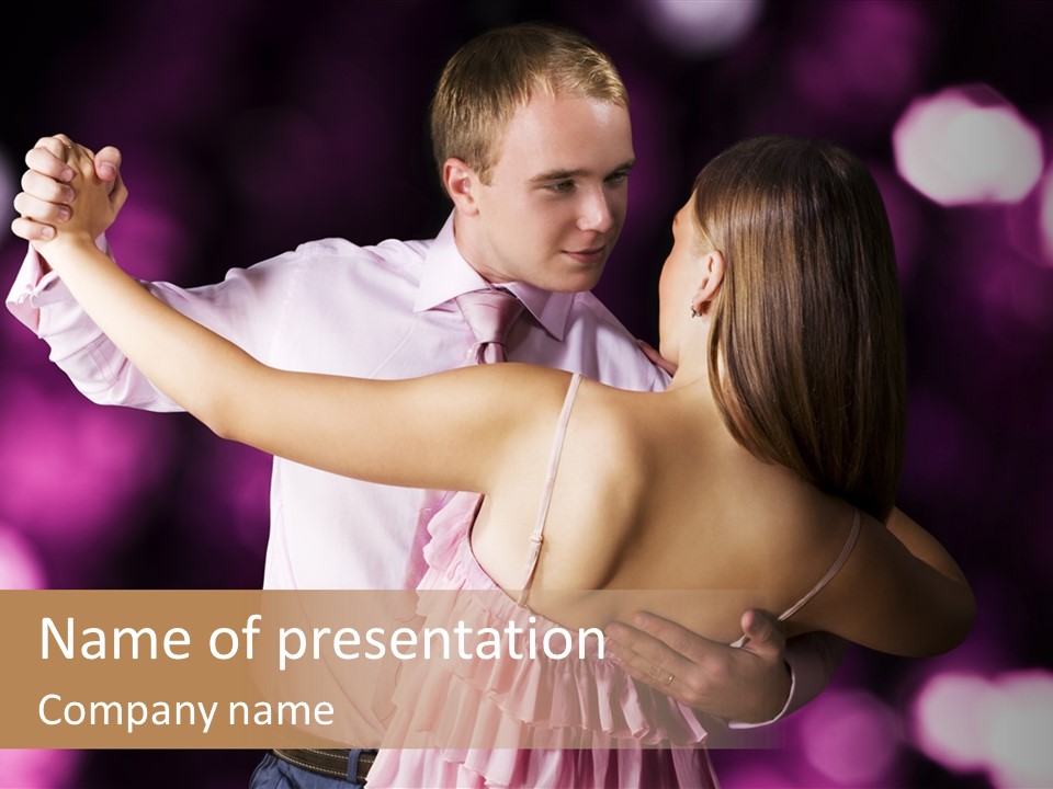 Romantic Dress Flirtation PowerPoint Template