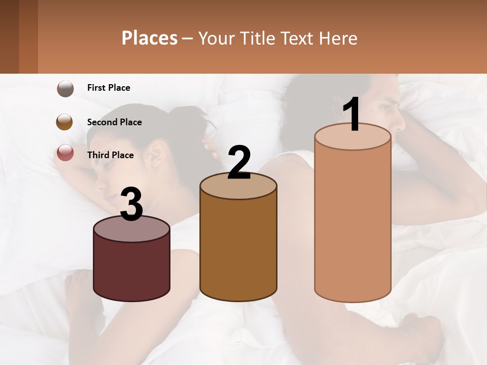 A Man And A Woman Sleeping In Bed Together PowerPoint Template