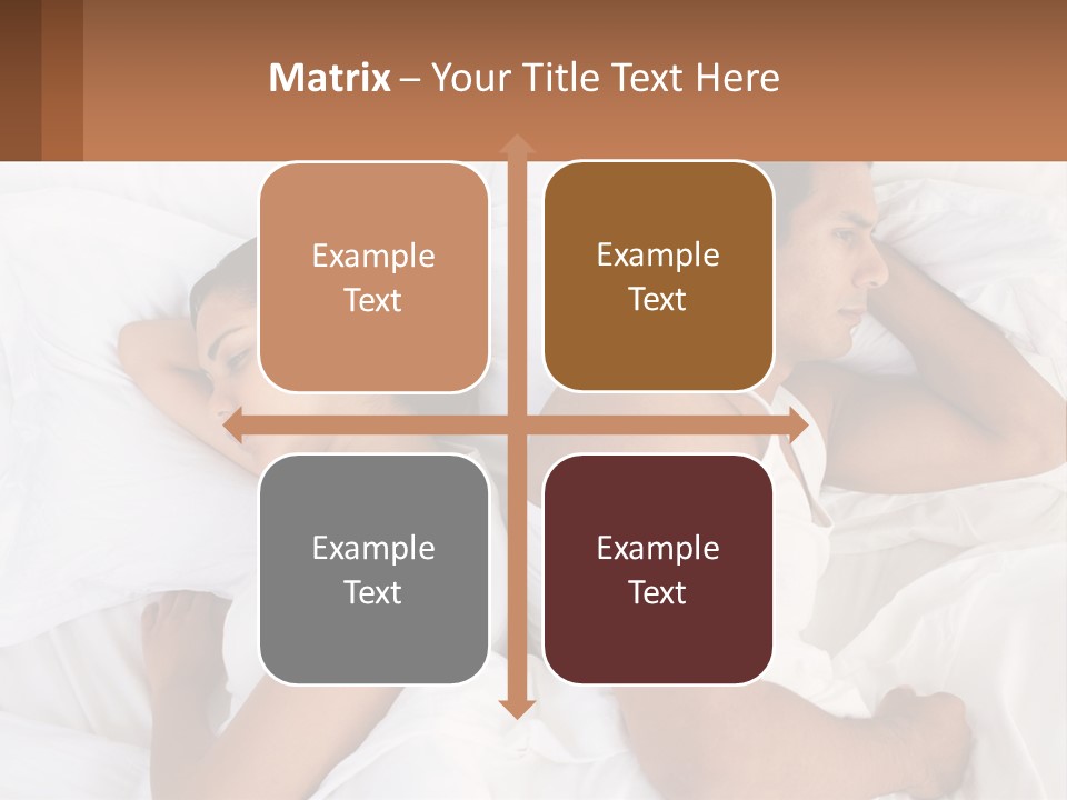 A Man And A Woman Sleeping In Bed Together PowerPoint Template