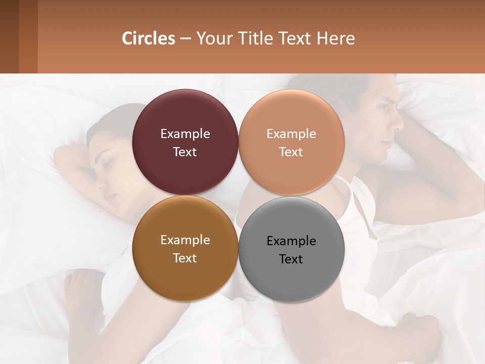 A Man And A Woman Sleeping In Bed Together PowerPoint Template