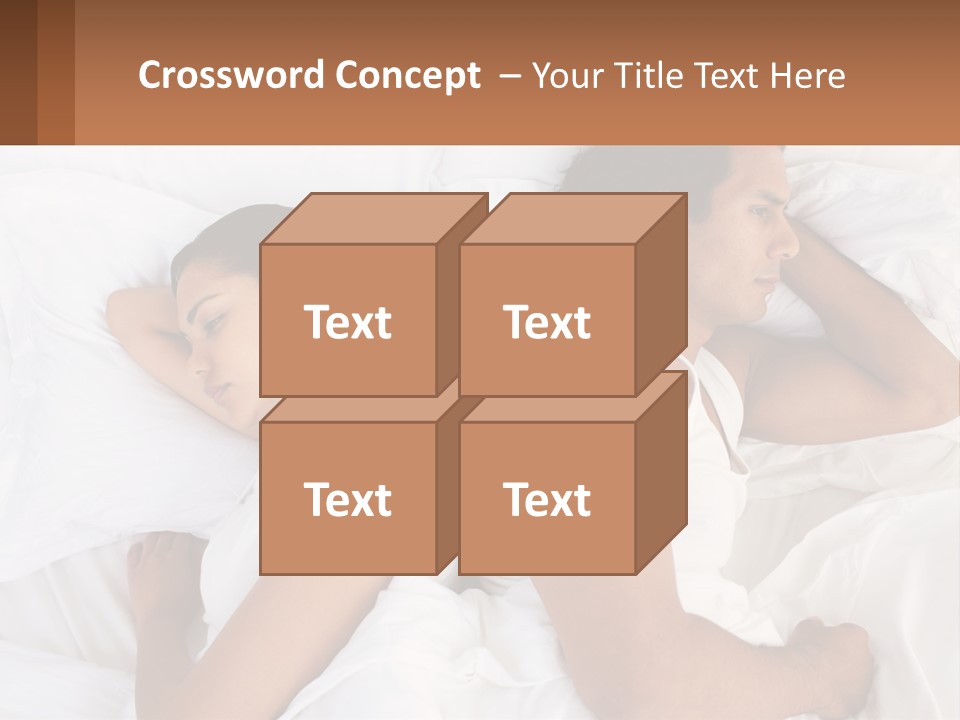 A Man And A Woman Sleeping In Bed Together PowerPoint Template