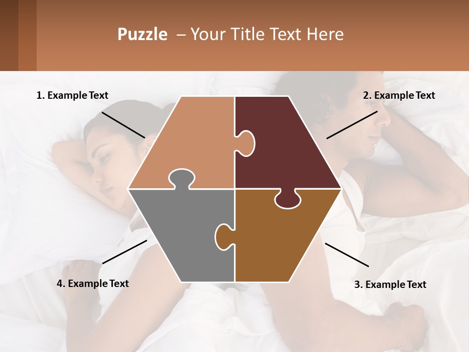 A Man And A Woman Sleeping In Bed Together PowerPoint Template