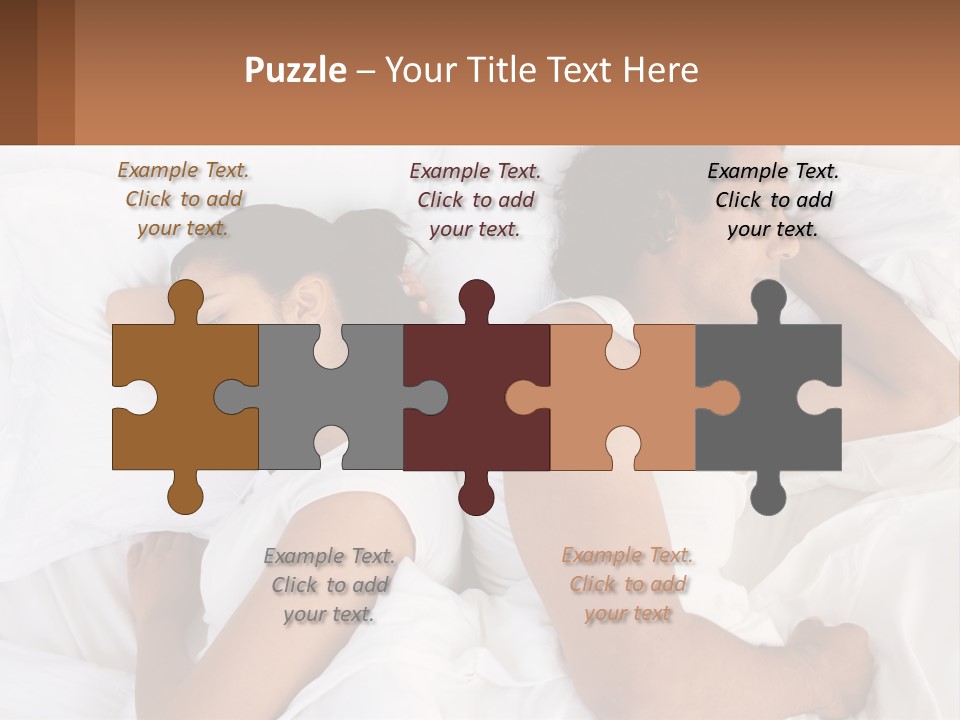 A Man And A Woman Sleeping In Bed Together PowerPoint Template