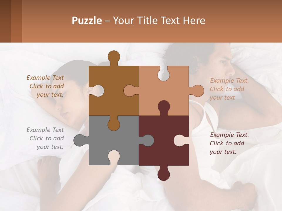 A Man And A Woman Sleeping In Bed Together PowerPoint Template