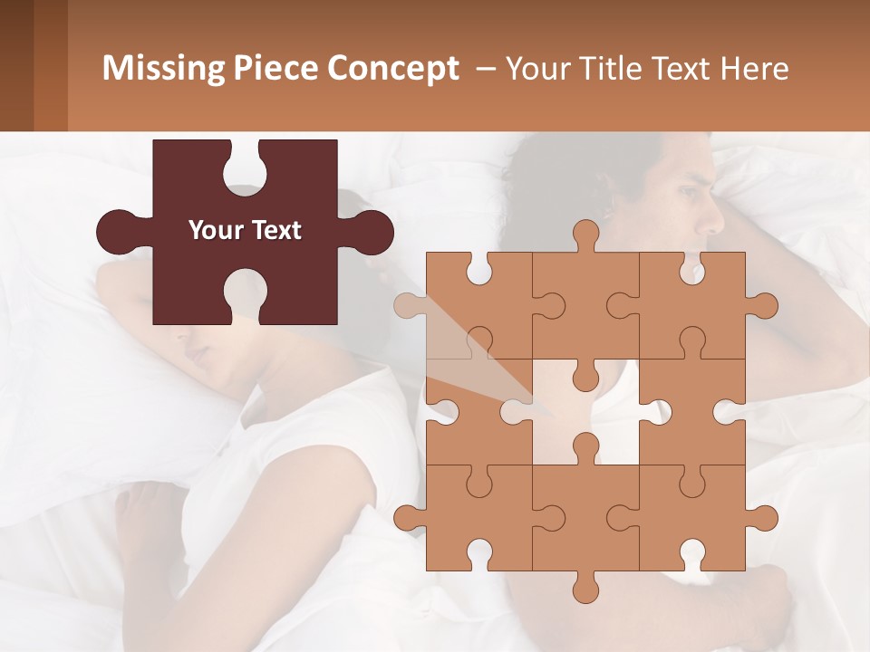 A Man And A Woman Sleeping In Bed Together PowerPoint Template