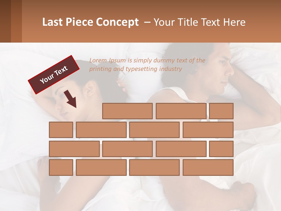 A Man And A Woman Sleeping In Bed Together PowerPoint Template