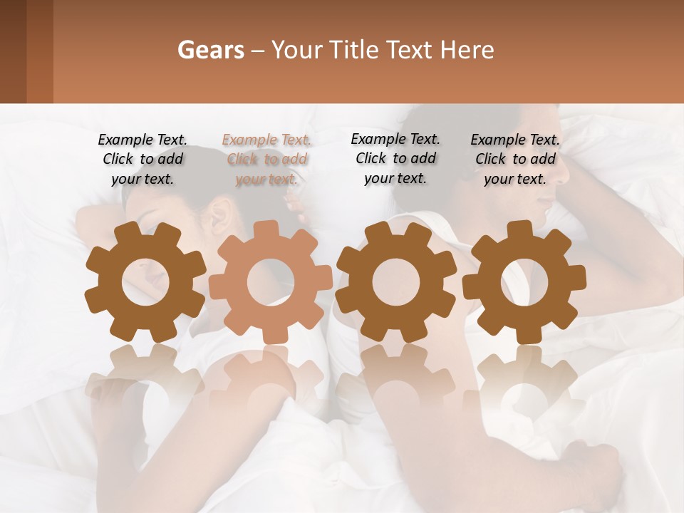 A Man And A Woman Sleeping In Bed Together PowerPoint Template