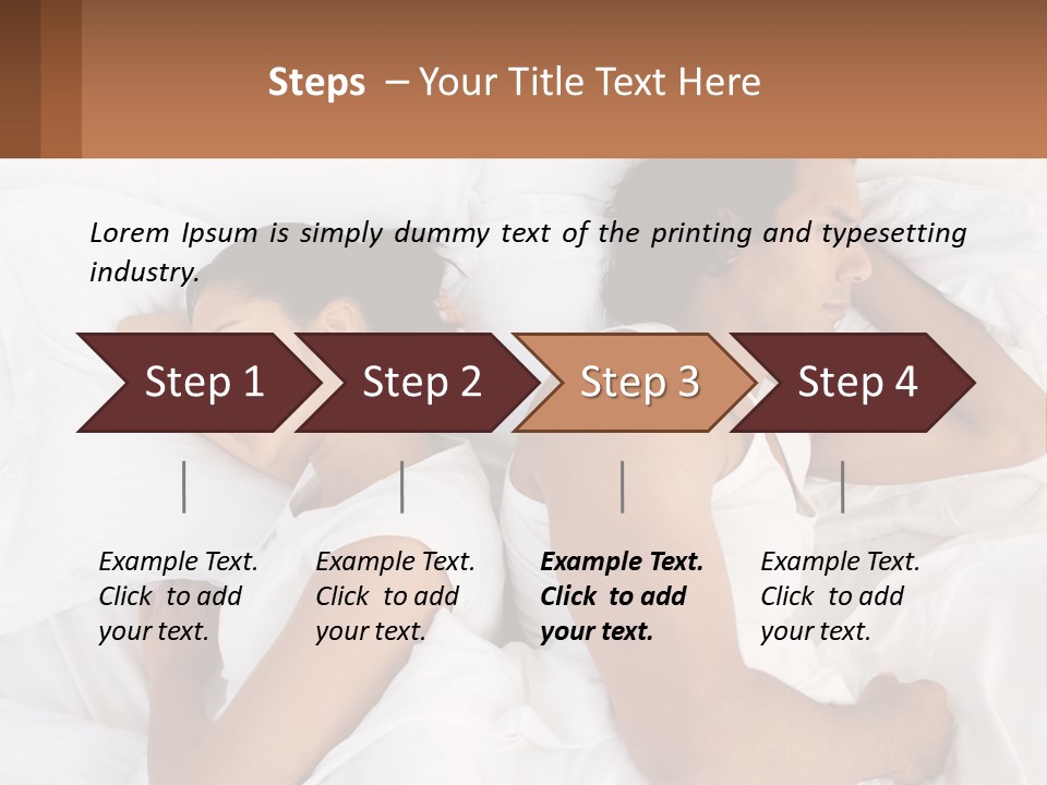 A Man And A Woman Sleeping In Bed Together PowerPoint Template