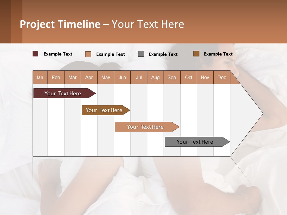 A Man And A Woman Sleeping In Bed Together PowerPoint Template