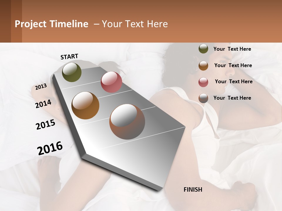 A Man And A Woman Sleeping In Bed Together PowerPoint Template