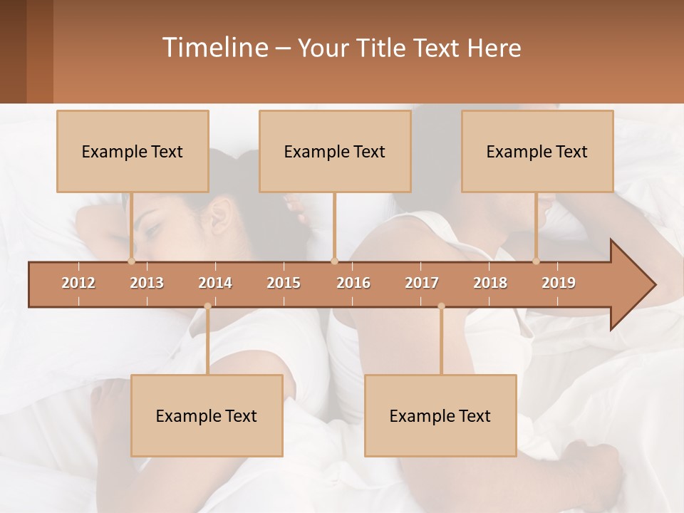 A Man And A Woman Sleeping In Bed Together PowerPoint Template