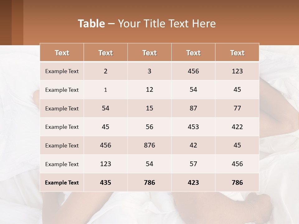 A Man And A Woman Sleeping In Bed Together PowerPoint Template