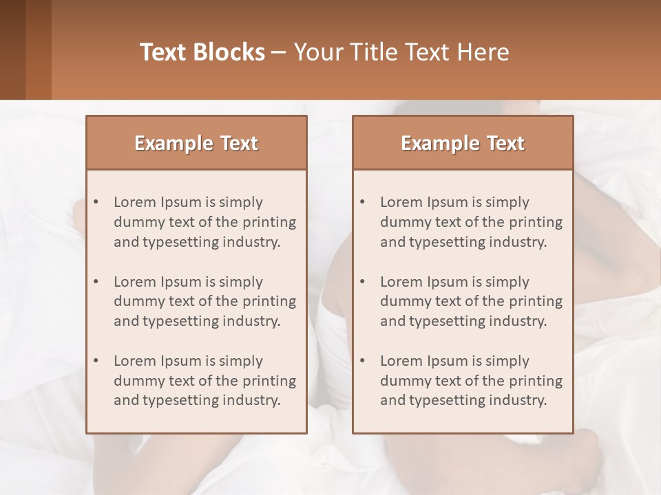 A Man And A Woman Sleeping In Bed Together PowerPoint Template