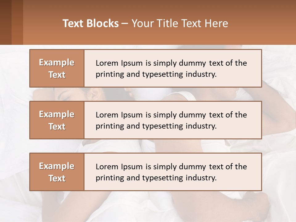 A Man And A Woman Sleeping In Bed Together PowerPoint Template