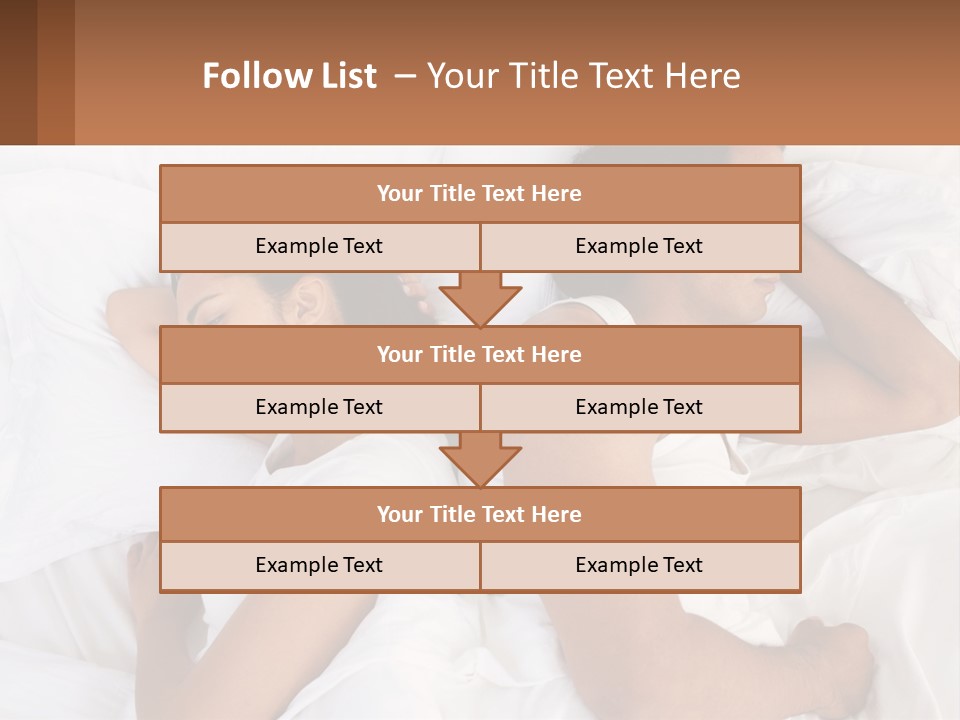 A Man And A Woman Sleeping In Bed Together PowerPoint Template