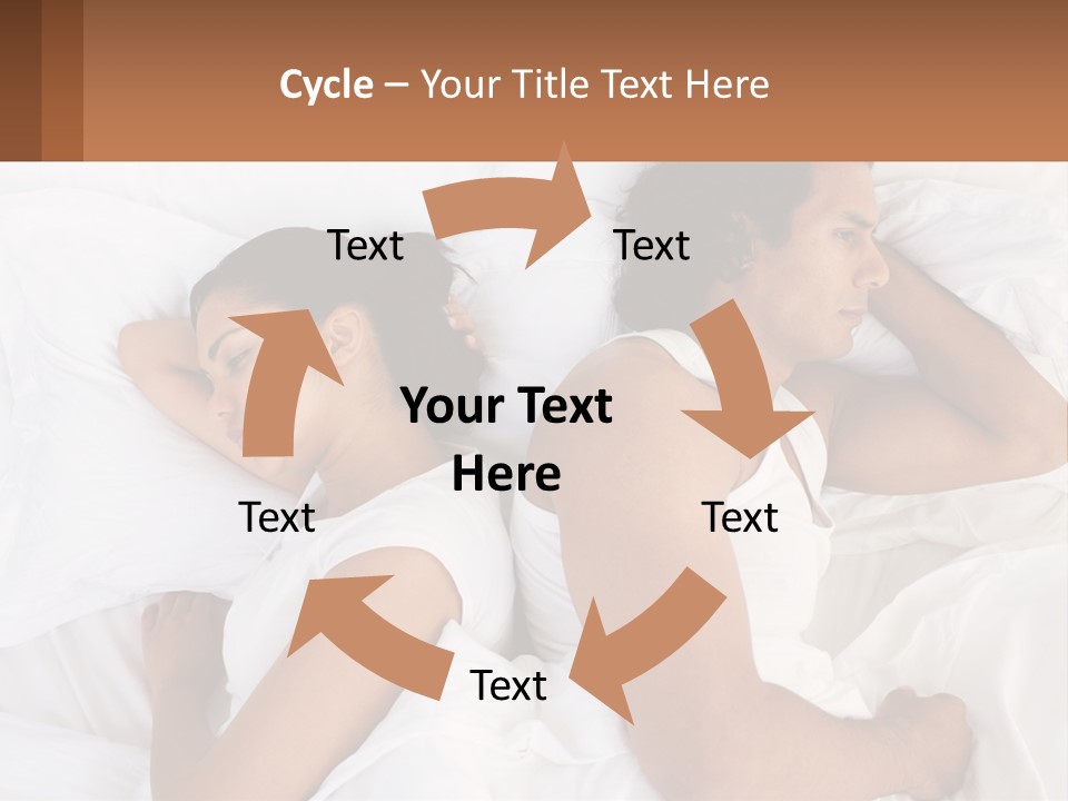 A Man And A Woman Sleeping In Bed Together PowerPoint Template