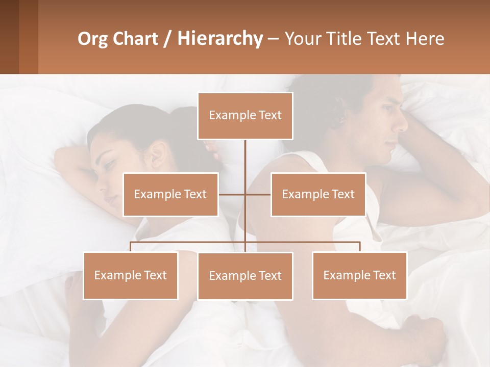 A Man And A Woman Sleeping In Bed Together PowerPoint Template