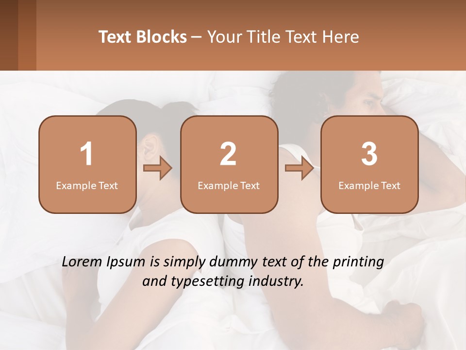 A Man And A Woman Sleeping In Bed Together PowerPoint Template