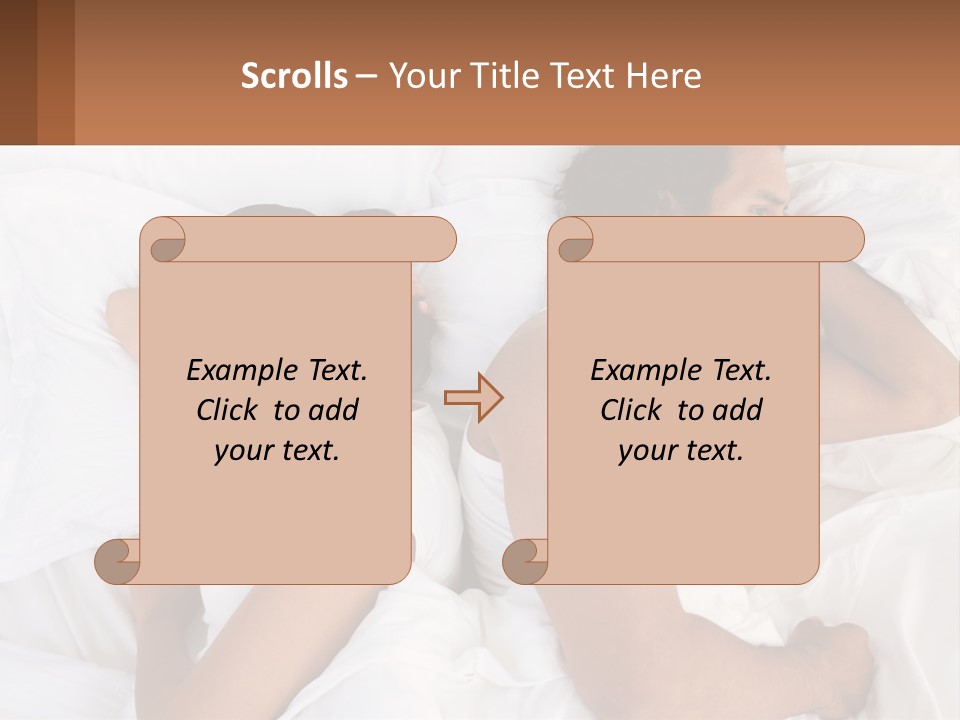 A Man And A Woman Sleeping In Bed Together PowerPoint Template