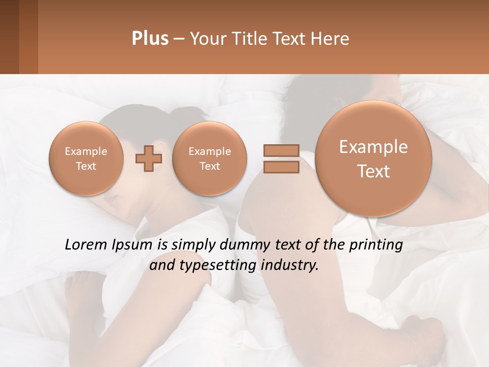 A Man And A Woman Sleeping In Bed Together PowerPoint Template
