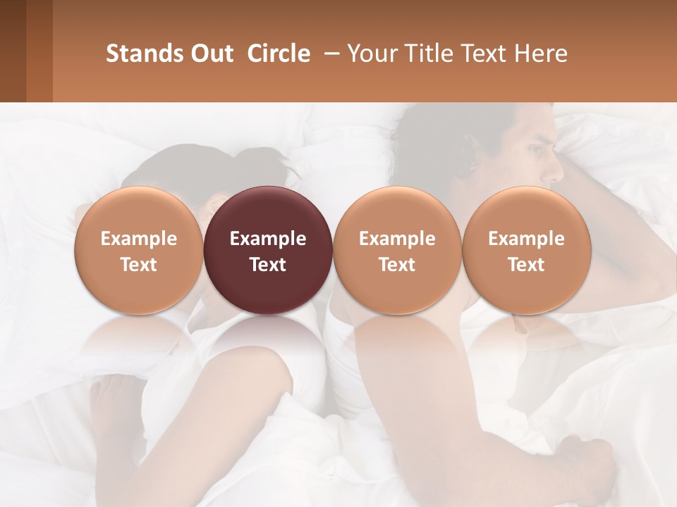 A Man And A Woman Sleeping In Bed Together PowerPoint Template