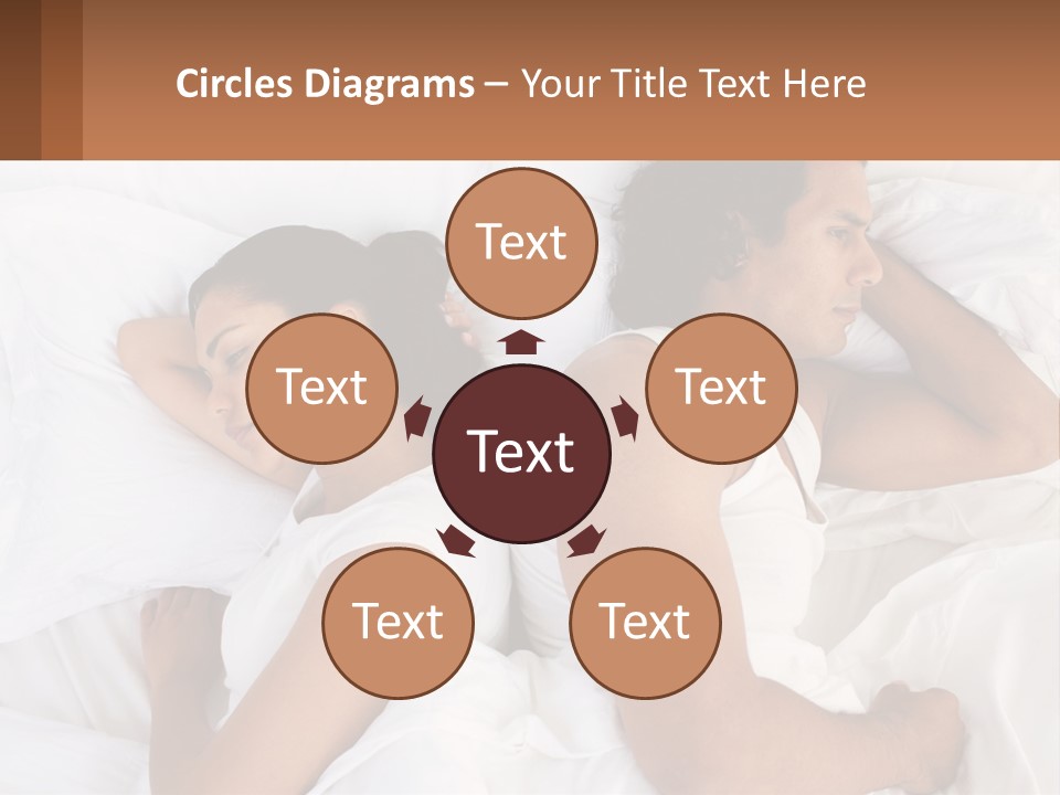 A Man And A Woman Sleeping In Bed Together PowerPoint Template