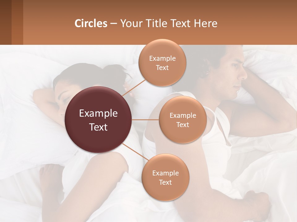 A Man And A Woman Sleeping In Bed Together PowerPoint Template