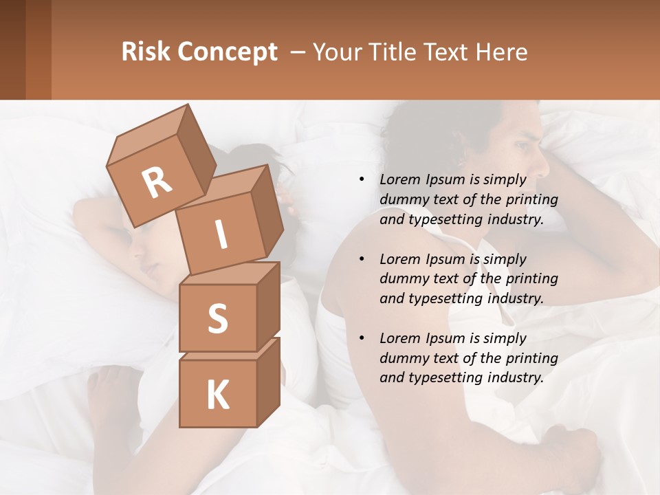 A Man And A Woman Sleeping In Bed Together PowerPoint Template