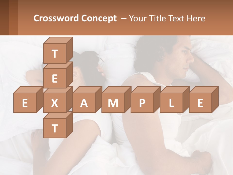 A Man And A Woman Sleeping In Bed Together PowerPoint Template