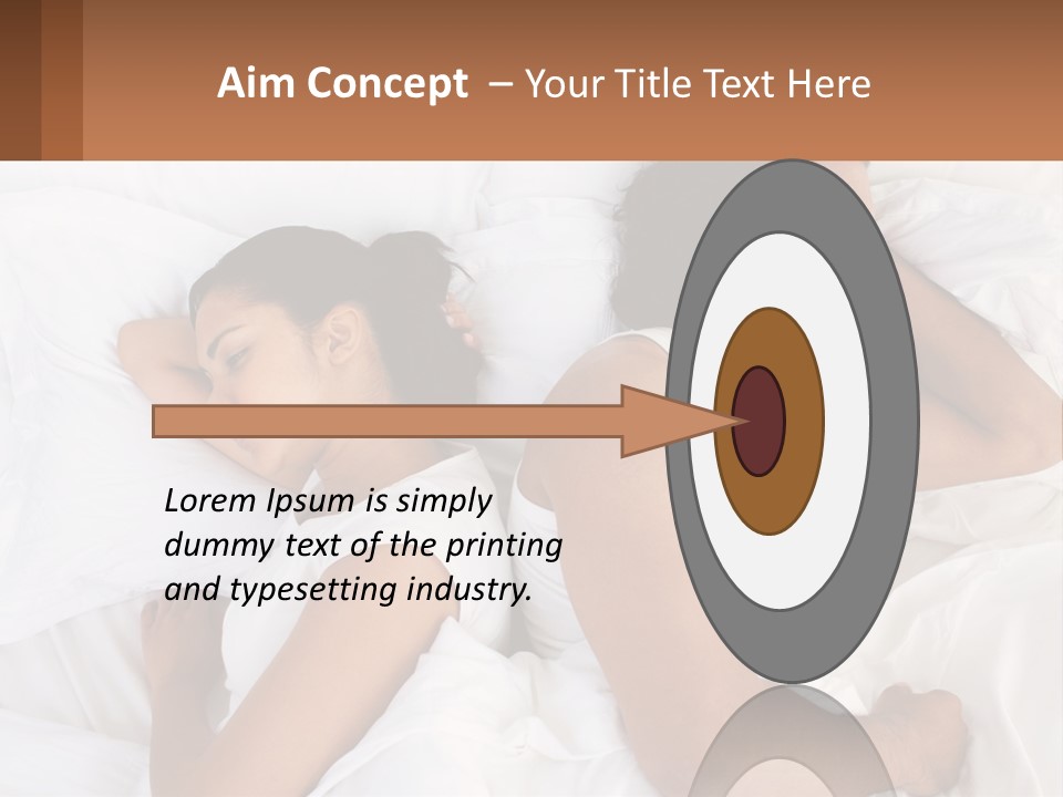 A Man And A Woman Sleeping In Bed Together PowerPoint Template