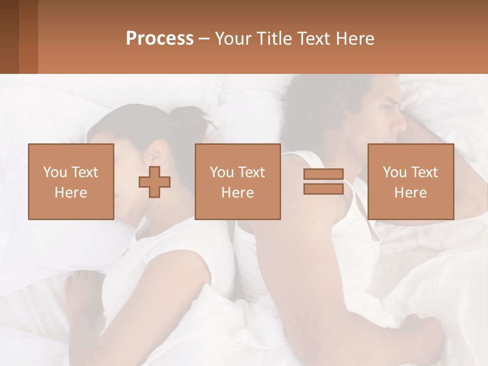 A Man And A Woman Sleeping In Bed Together PowerPoint Template