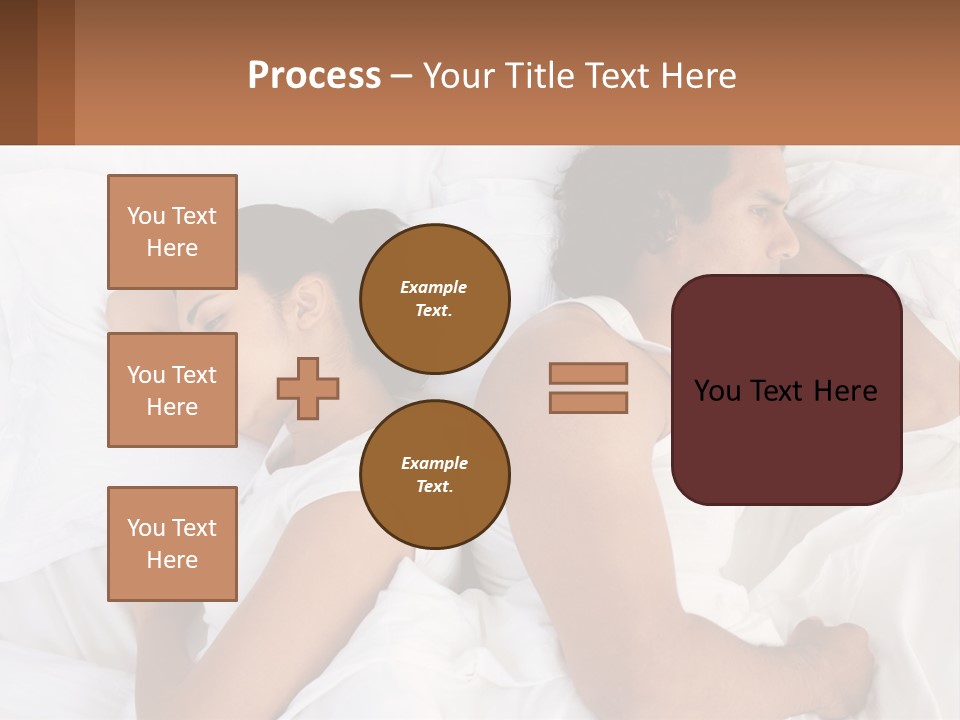 A Man And A Woman Sleeping In Bed Together PowerPoint Template