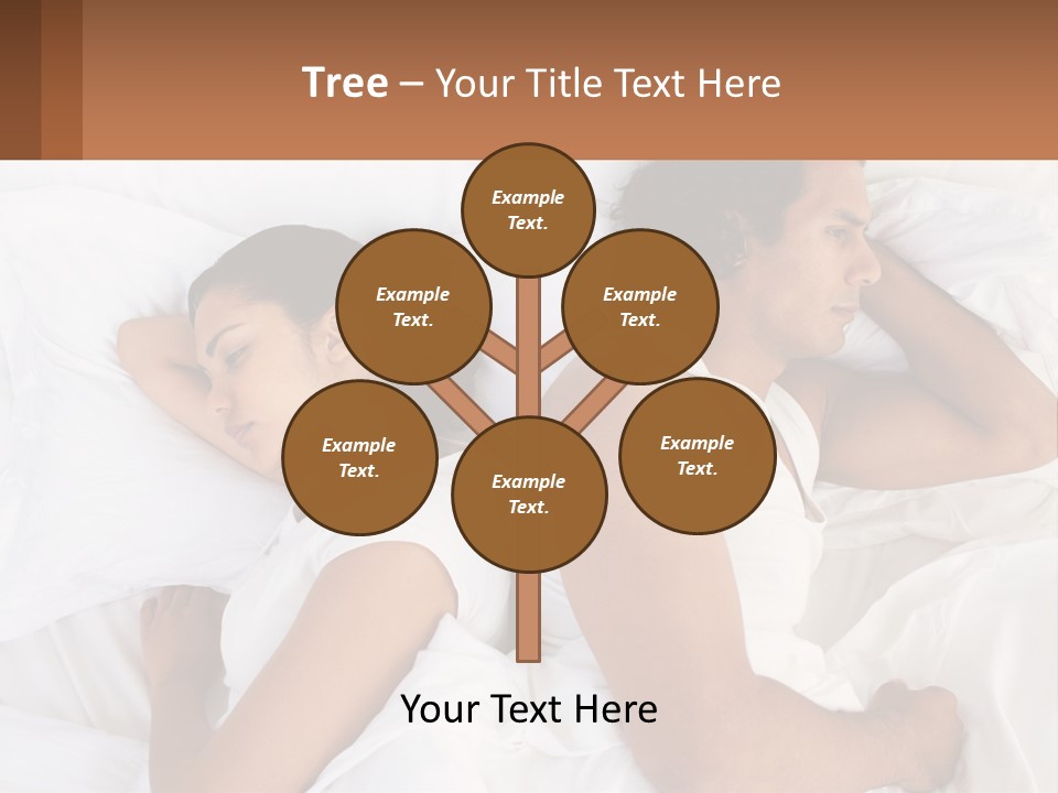 A Man And A Woman Sleeping In Bed Together PowerPoint Template