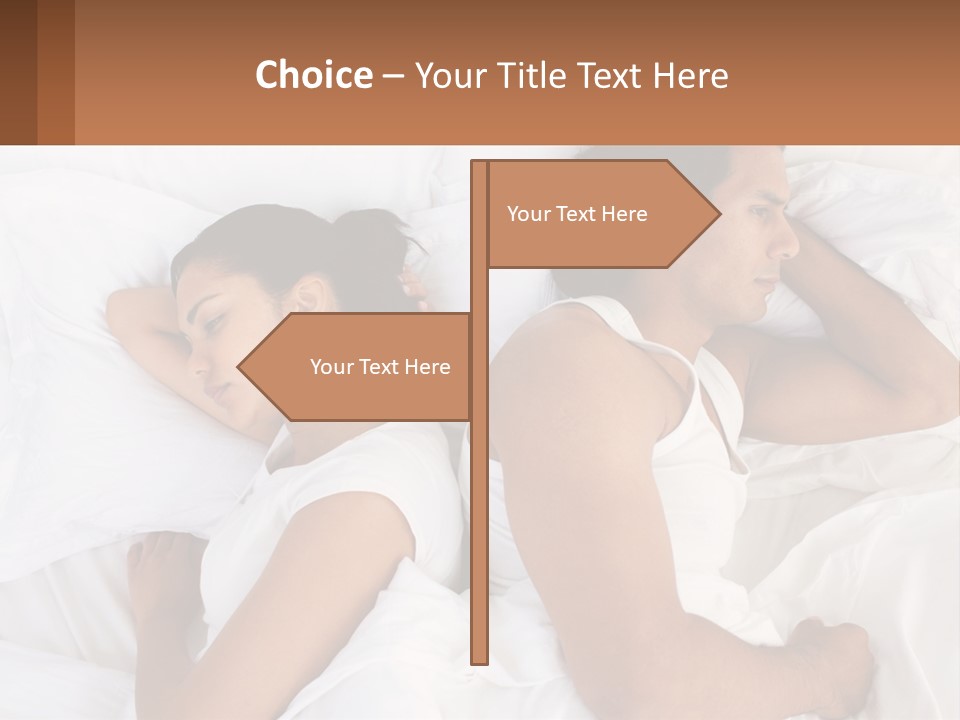 A Man And A Woman Sleeping In Bed Together PowerPoint Template