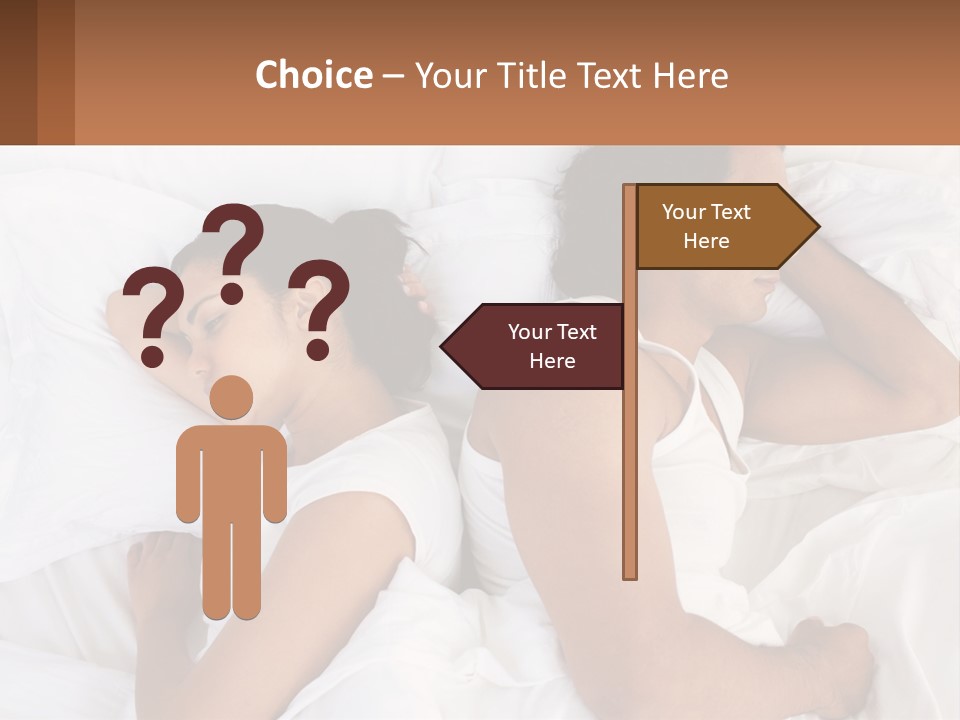 A Man And A Woman Sleeping In Bed Together PowerPoint Template