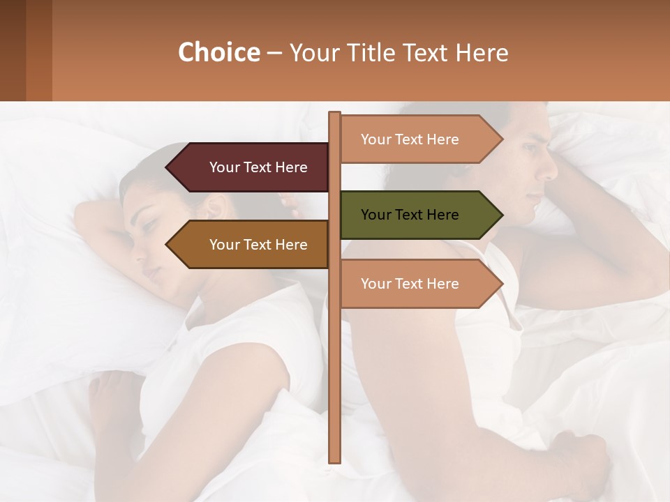 A Man And A Woman Sleeping In Bed Together PowerPoint Template