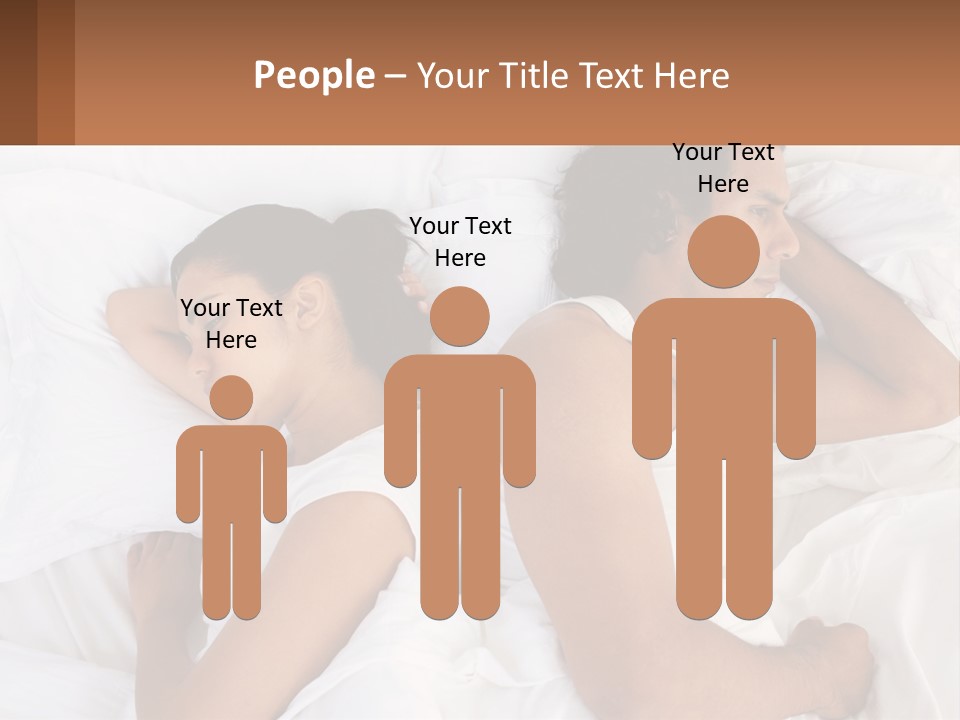 A Man And A Woman Sleeping In Bed Together PowerPoint Template