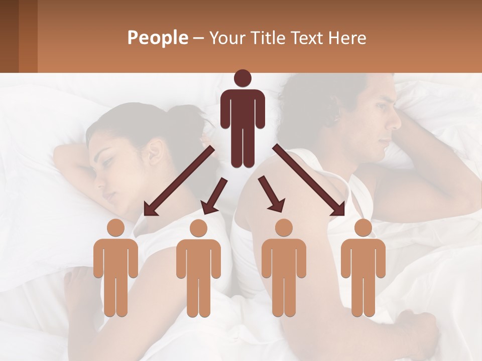 A Man And A Woman Sleeping In Bed Together PowerPoint Template