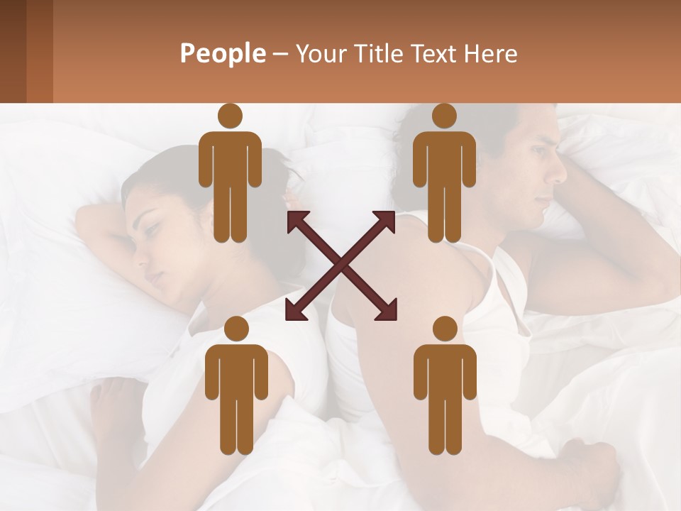 A Man And A Woman Sleeping In Bed Together PowerPoint Template