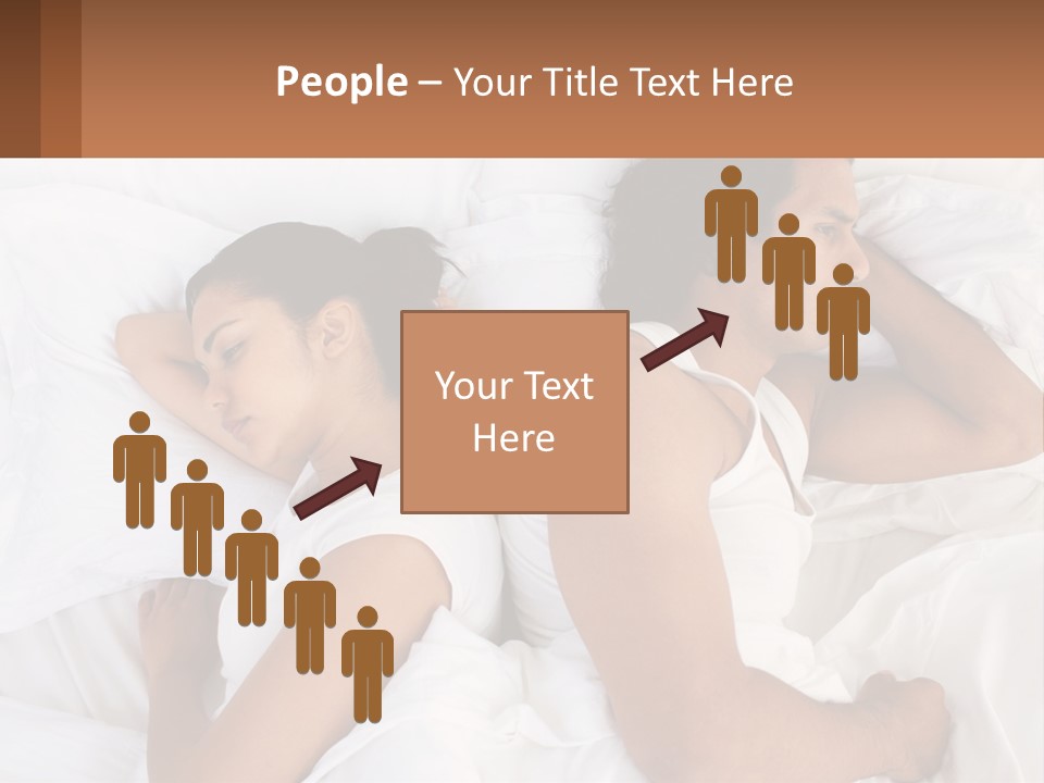 A Man And A Woman Sleeping In Bed Together PowerPoint Template