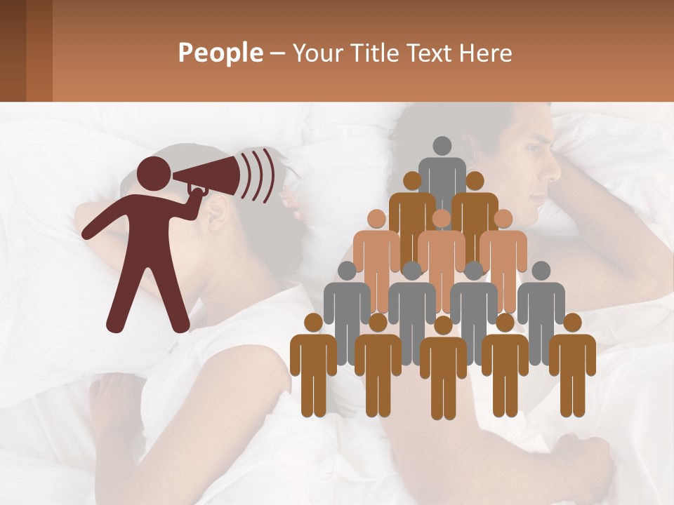 A Man And A Woman Sleeping In Bed Together PowerPoint Template